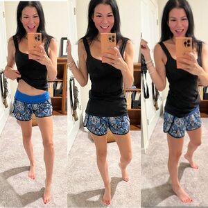 Lululemon Athletica Blue and Black Athletic Shorts